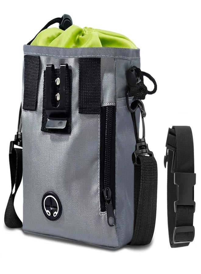 SunGrow Dog Travel Pouch, Training Bag for Treats, Kibbles, Toys & Accessories, Gray, Multiwear and Weather-Proof, 1 Pouch with Adjustable Shoulder Strap and Waist Belt - Image 1